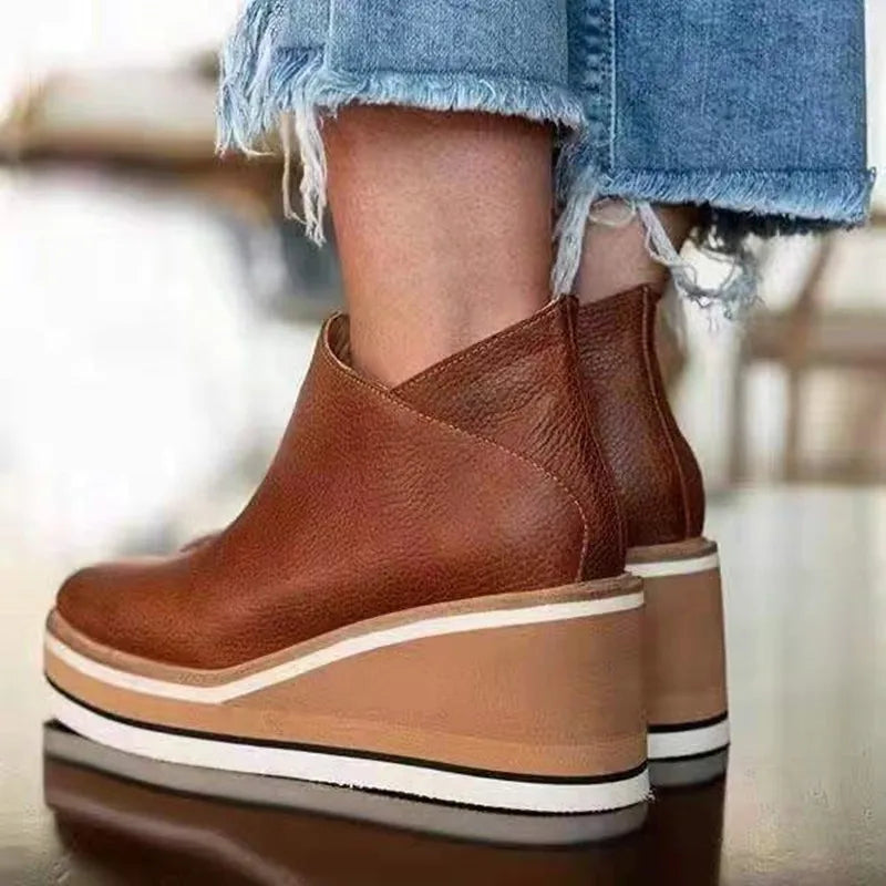 Damen Stiefeletten Winter Hoher Absatz | Reissverschluss