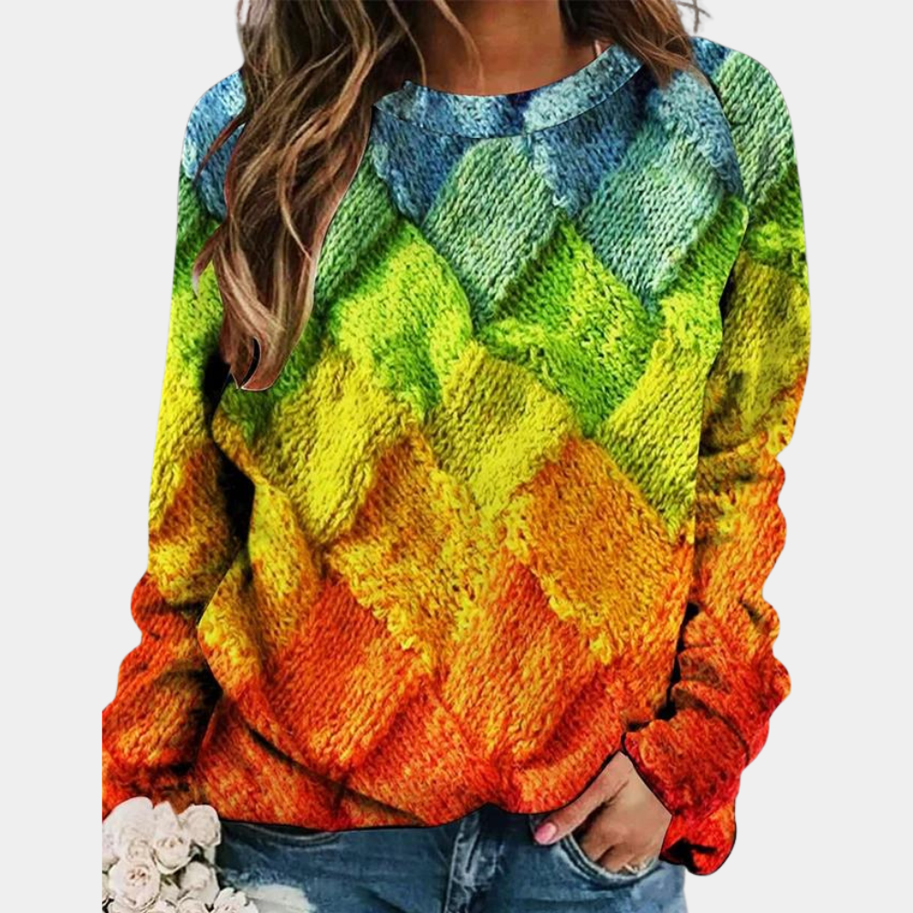 Damen-Strickpullover mit Strukturmuster | Bequeme Passform