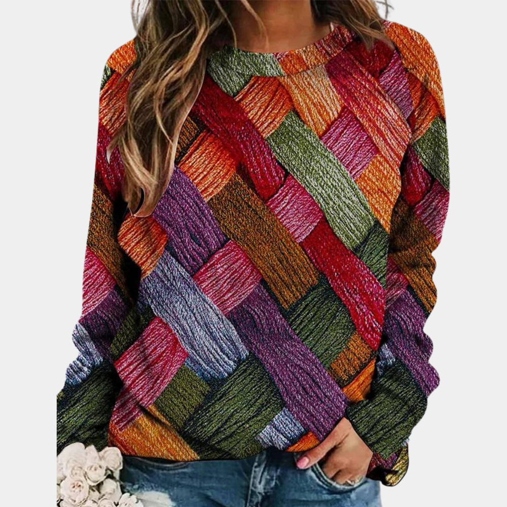Damen-Strickpullover mit Strukturmuster | Bequeme Passform