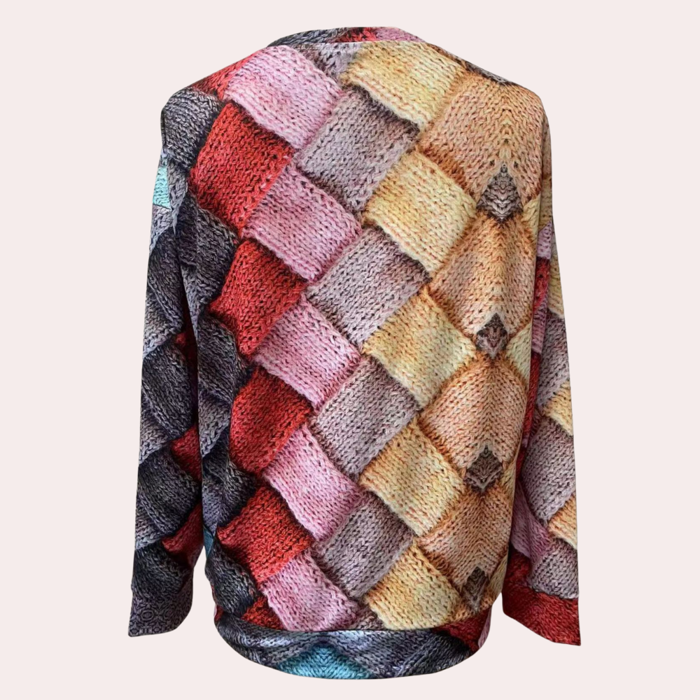 Damen-Strickpullover mit Strukturmuster | Bequeme Passform