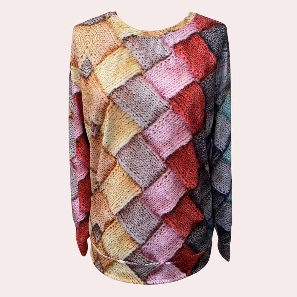 Damen-Strickpullover mit Strukturmuster | Bequeme Passform