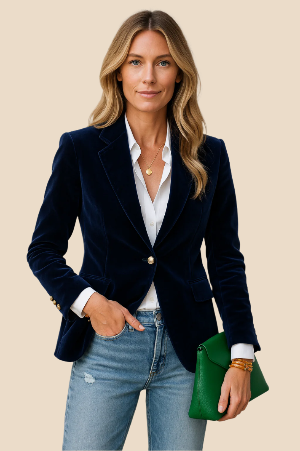 Damen Blazer Vintage Knöpfe Langarm | Winter