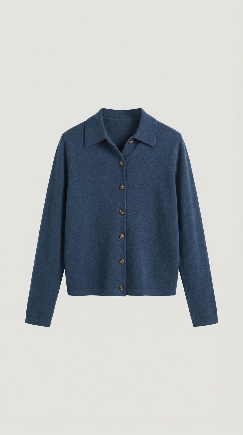Damen Strickjacke mit Kragen | Knopfverschluss
