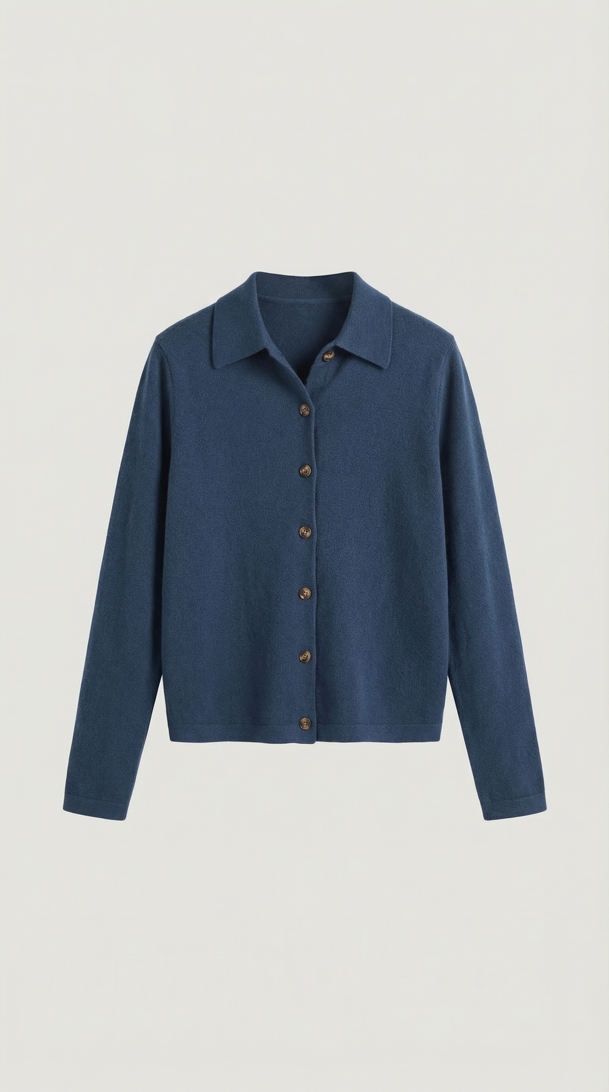 Damen Strickjacke mit Kragen | Knopfverschluss