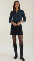Damen Strickjacke mit Kragen | Knopfverschluss