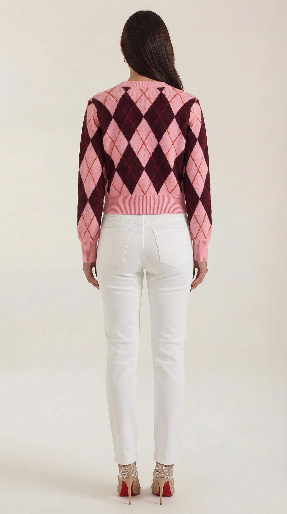 Damen Strickjacke mit Geometrischem Muster | Knopfverschluss