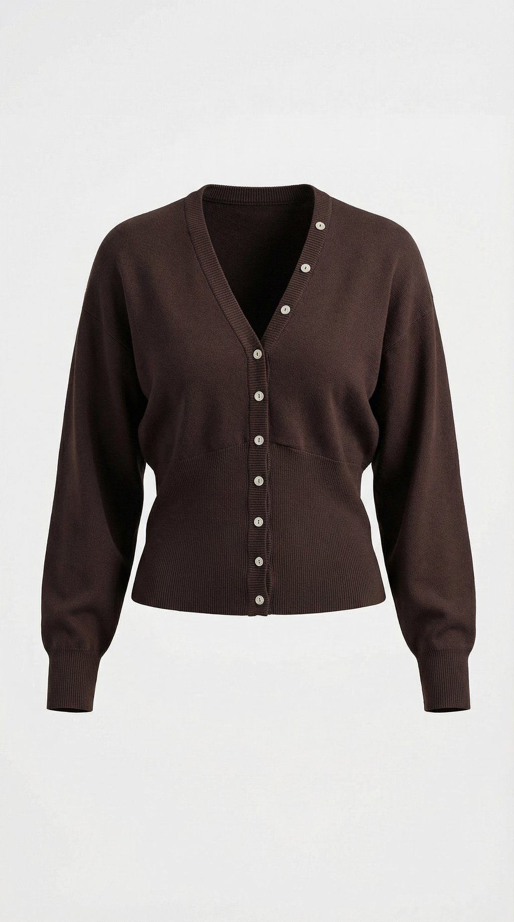Damen Strickjacke mit Betonter Taille | Knopfleiste