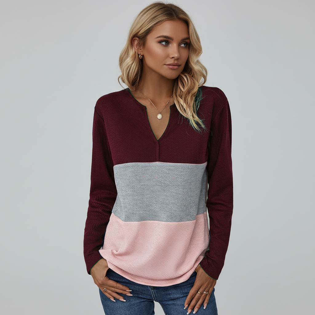 Damen-Pullover mit V-Ausschnitt | Lässig