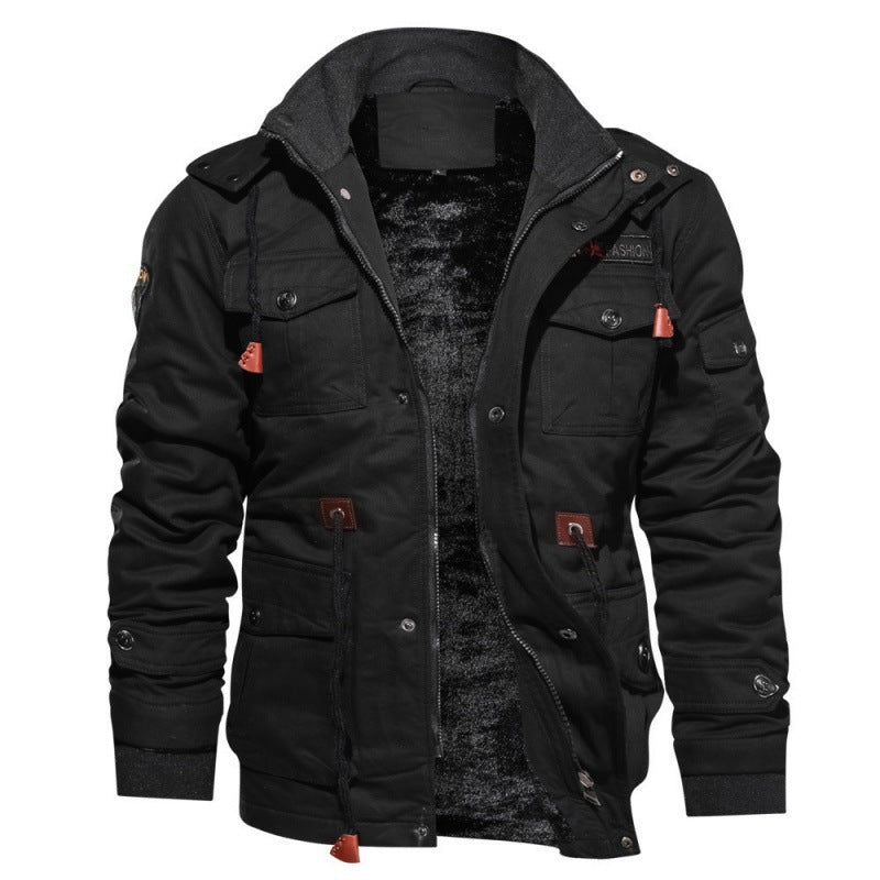Herren Jacke Winter Stehkragen Taschen | Reissverschluss