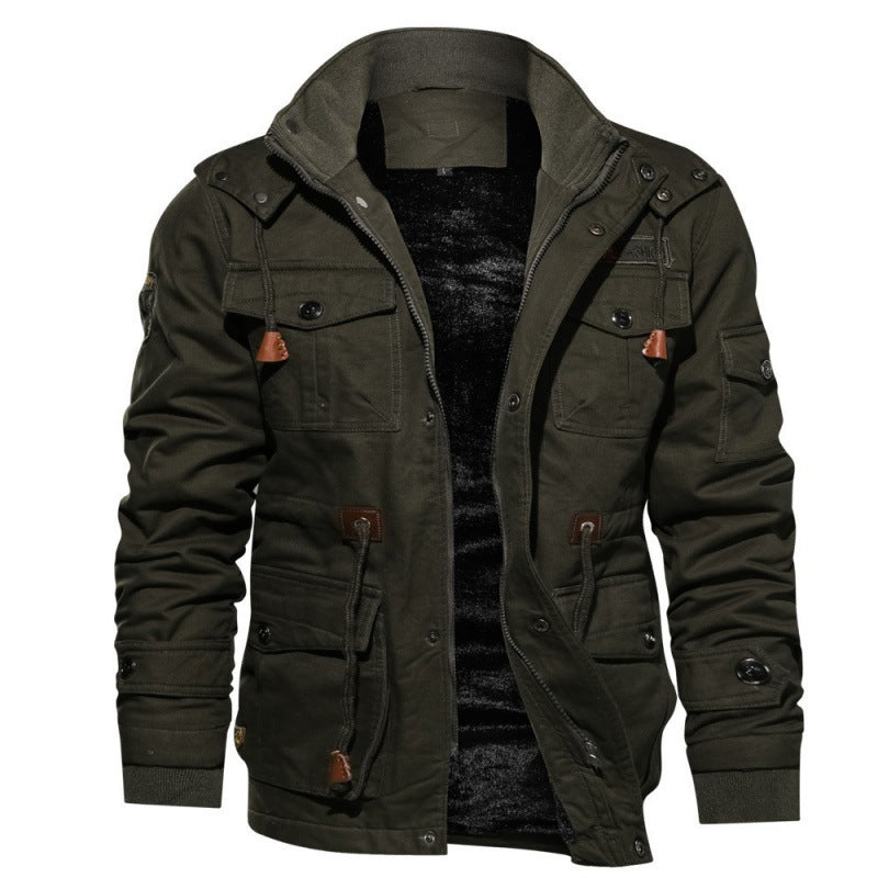 Herren Jacke Winter Stehkragen Taschen | Reissverschluss