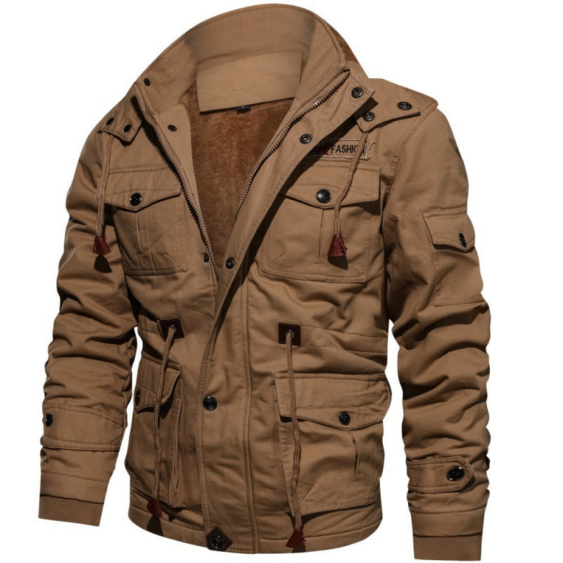 Herren Jacke Winter Stehkragen Taschen | Reissverschluss