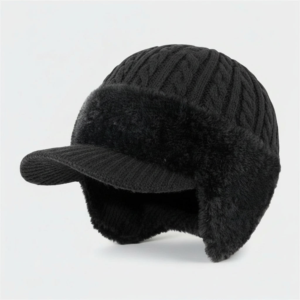 Damen Winter Strickmütze | Fell