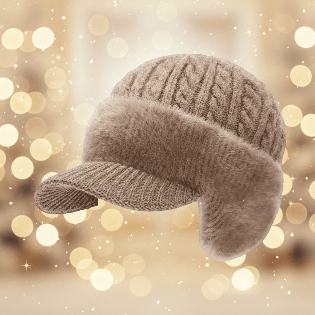 Damen Winter Strickmütze | Fell