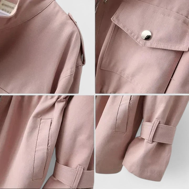 Damenjacke mit verstellbarem Bund | Reißverschluss