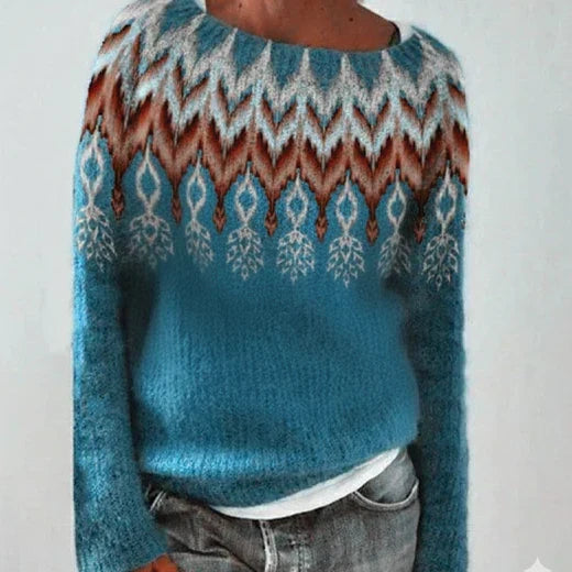 Damen Pullover Norweger Winter Langarm | Strick