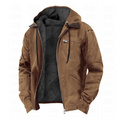 Herren Jacke Winter Vintage Mit Kapuze | Reissverschluss