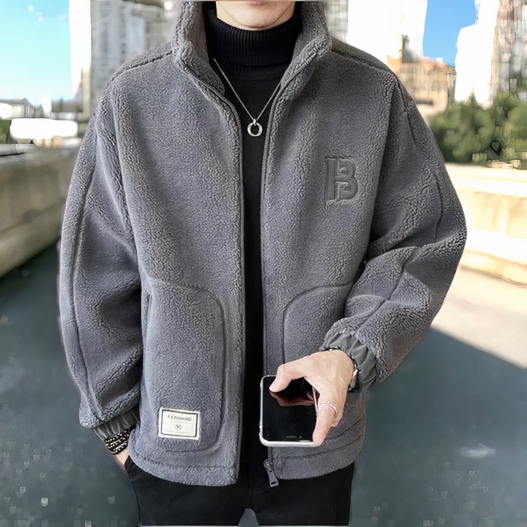 Herren Jacket Teddy Reissverschluss Winter | Stehkragen