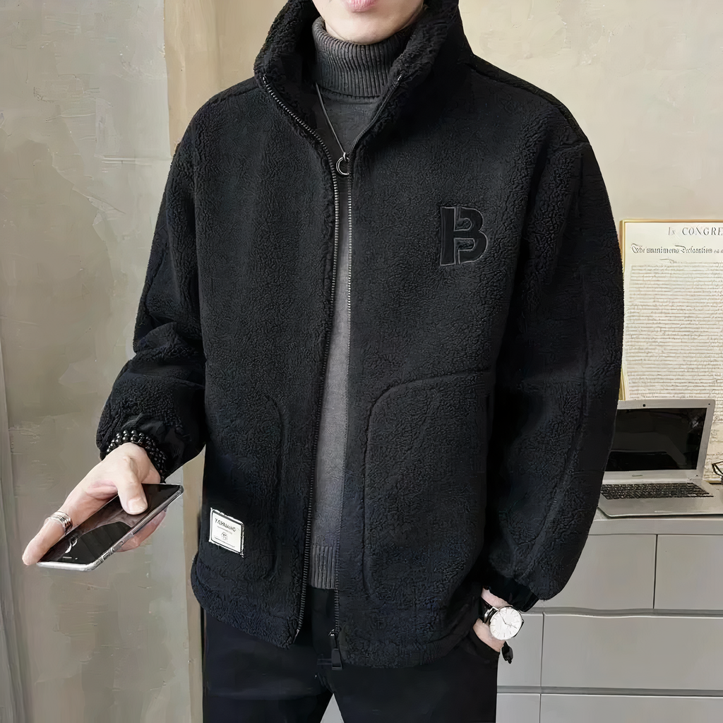 Herren Jacket Teddy Reissverschluss Winter | Stehkragen