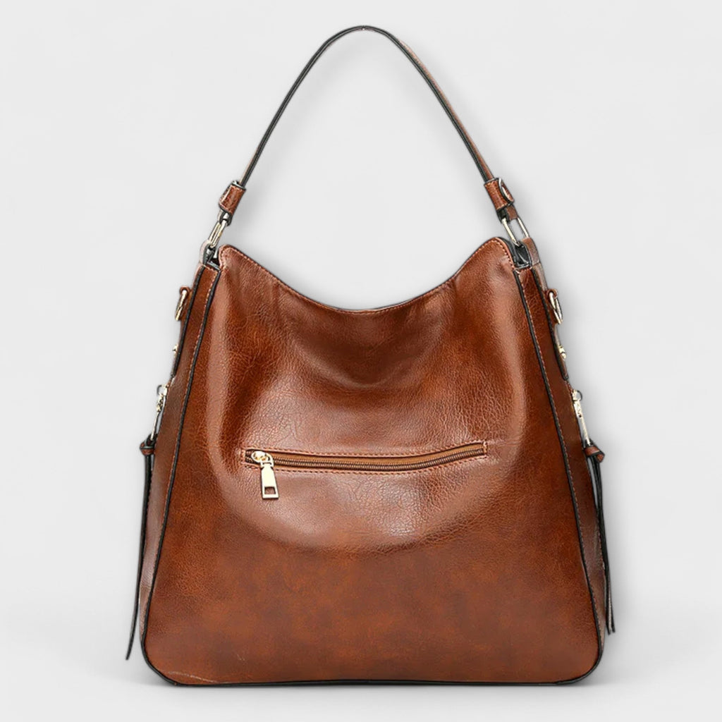 Damen Große Schultertasche | Mehreren Reißverschlüssen