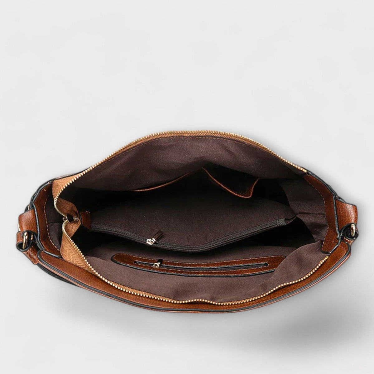 Damen Große Schultertasche | Mehreren Reißverschlüssen