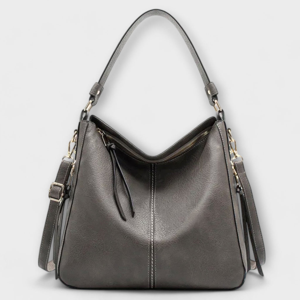 Damen Große Schultertasche | Mehreren Reißverschlüssen