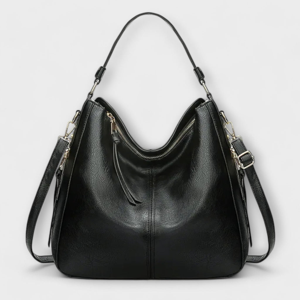 Damen Große Schultertasche | Mehreren Reißverschlüssen