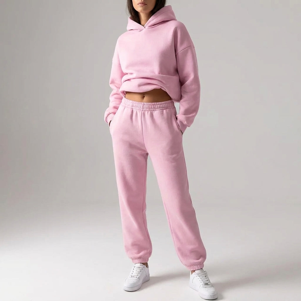 Damen Oversized-Trainingsanzug mit Kapuze | Lässig