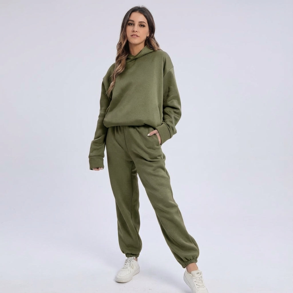 Damen Oversized-Trainingsanzug mit Kapuze | Lässig