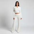 Damen Strick Loungewear Set | Crop Oberteil