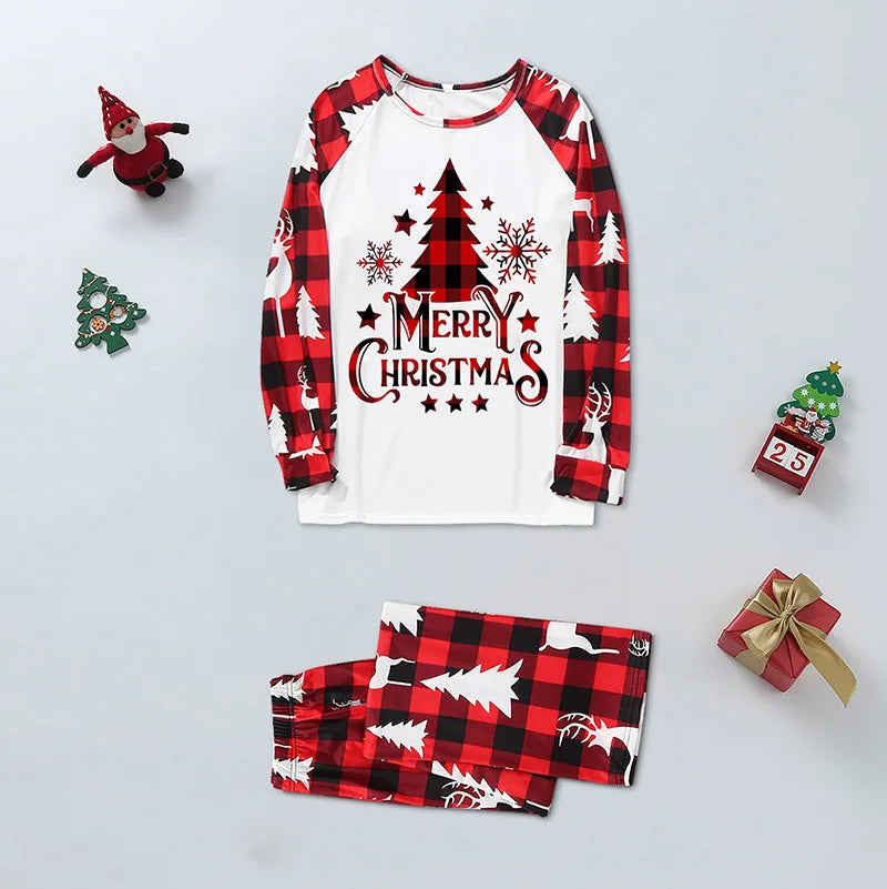 Familien Winter-Weihnachtspyjama-Set Im Partnerlook | Bedruckt