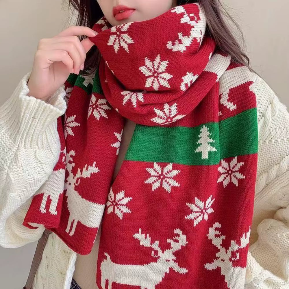 Damen Weihnachts-Strickschal | Winter