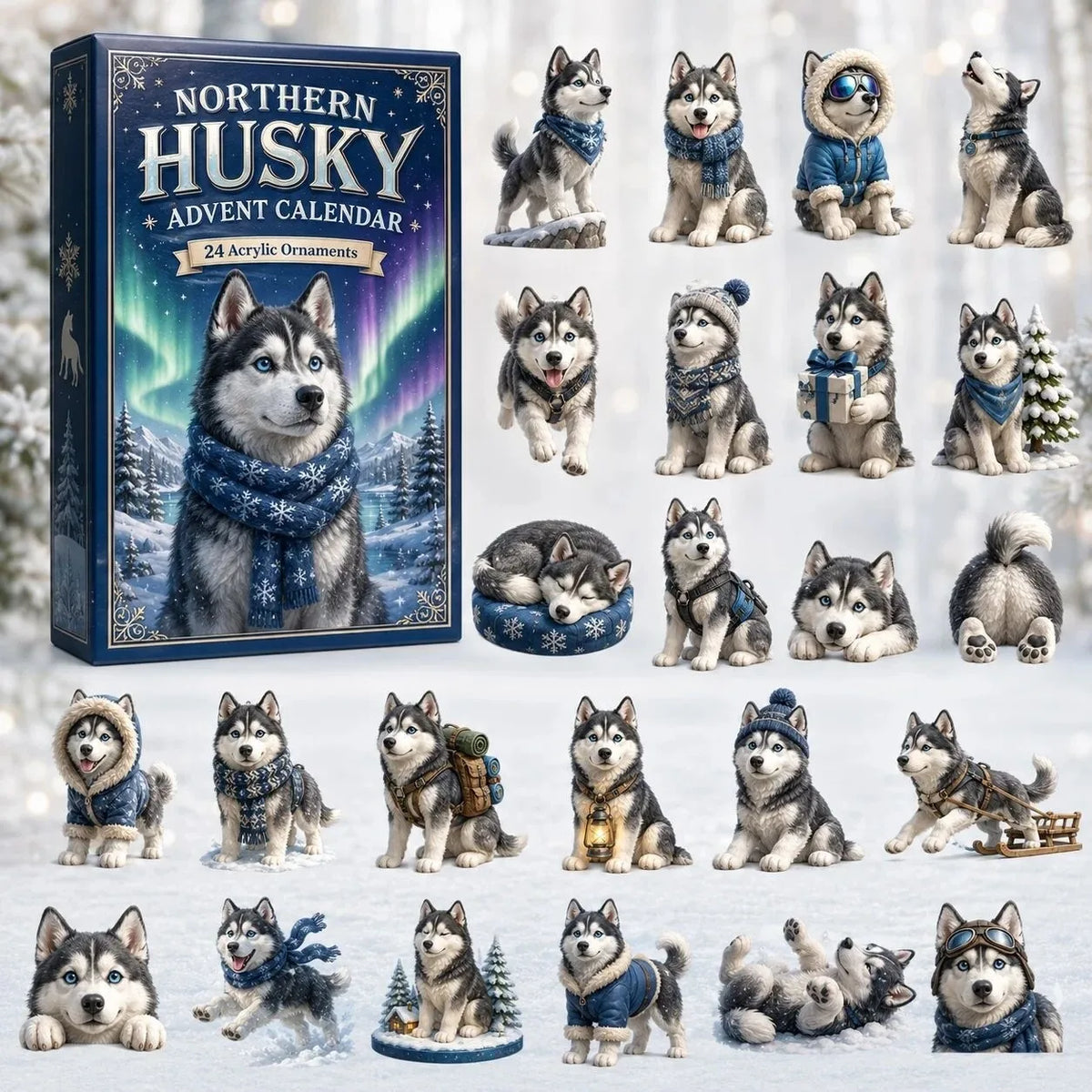 Hunde Adventskalender Mit Weihnachtsschmuck | Weihnachten