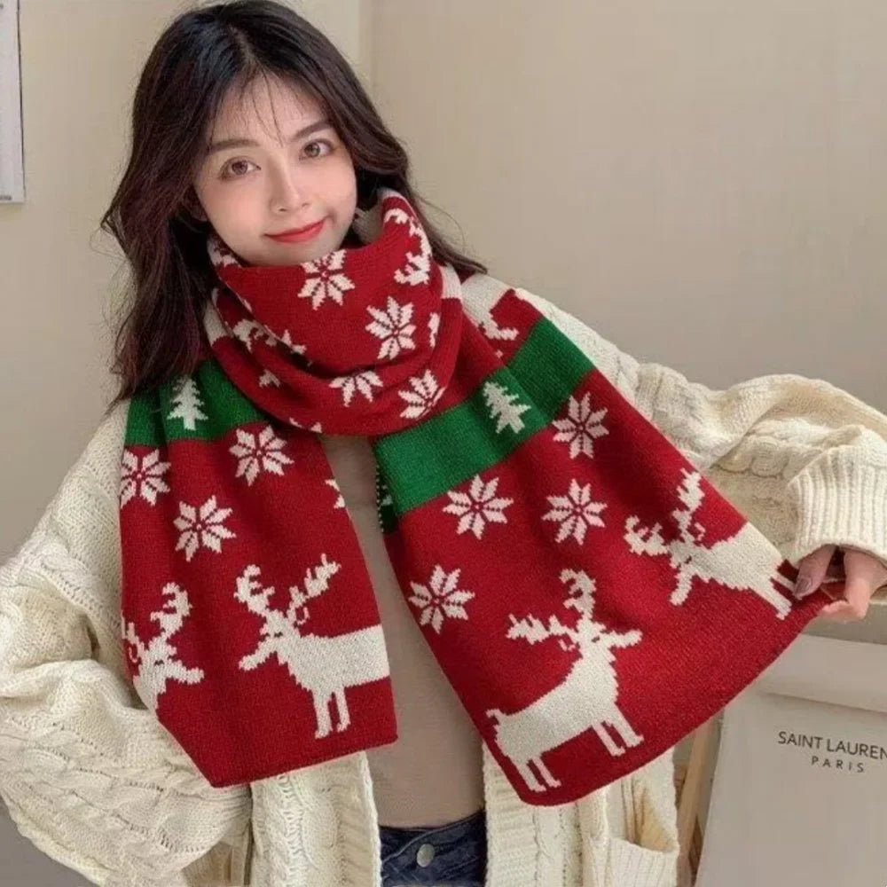 Damen Weihnachts-Strickschal | Winter