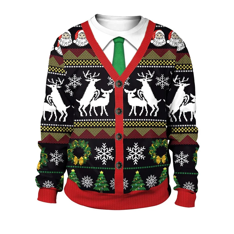Herren Pullover Strick Gerippter Weihnachts | Winter