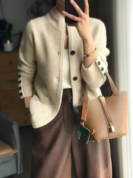 Damen Strickjacke Zuknöpfen Winter Strick | Kurze