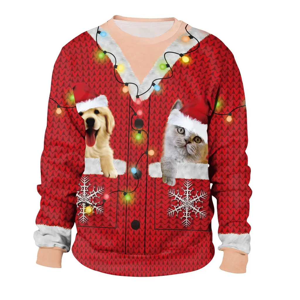 Herren Pullover Strick Gerippter Weihnachts | Winter