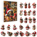 Dackel Adventskalender Mit Christbaumanhängern | Weihnachten