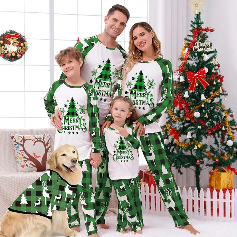 Familien Winter-Weihnachtspyjama-Set Im Partnerlook | Bedruckt