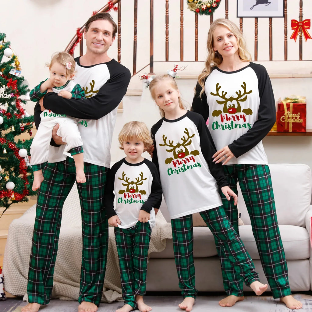 Familien Winter-Weihnachtspyjama-Set Im Partnerlook | Bedruckt