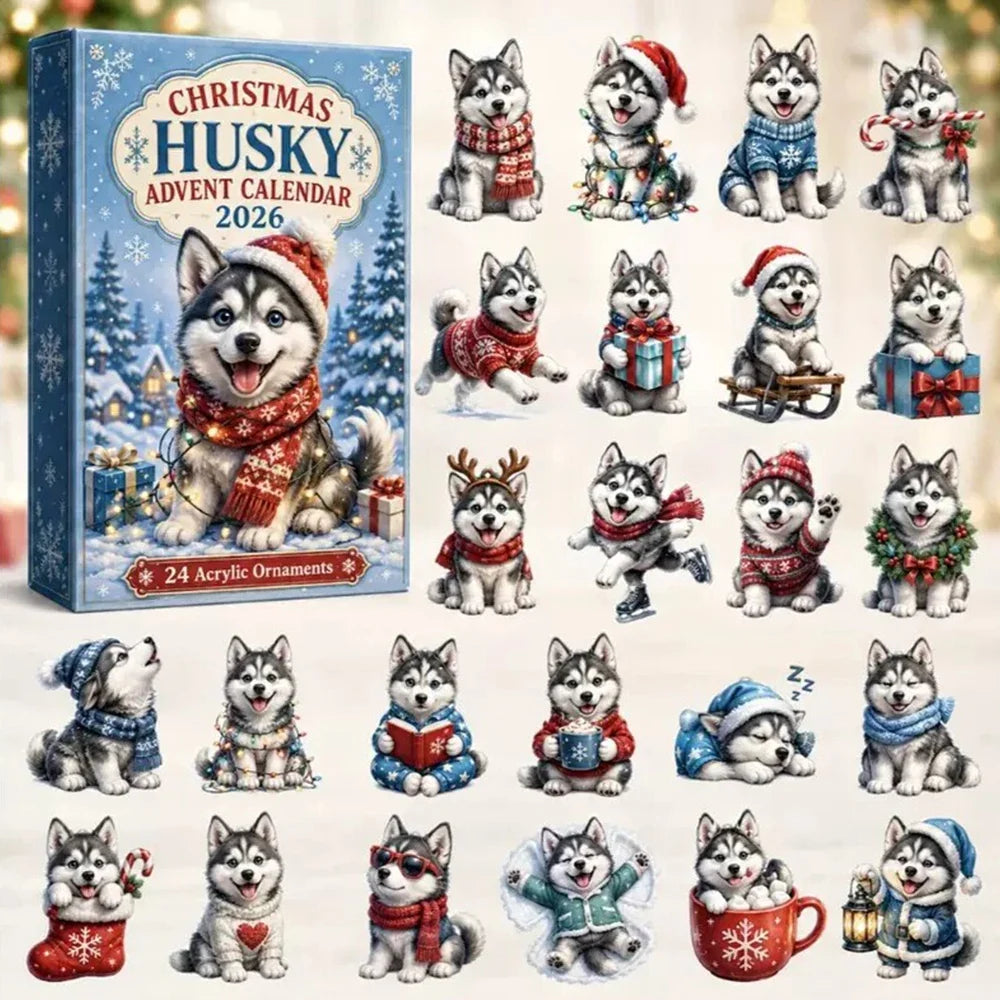 Hunde Adventskalender Mit Weihnachtsschmuck | Weihnachten