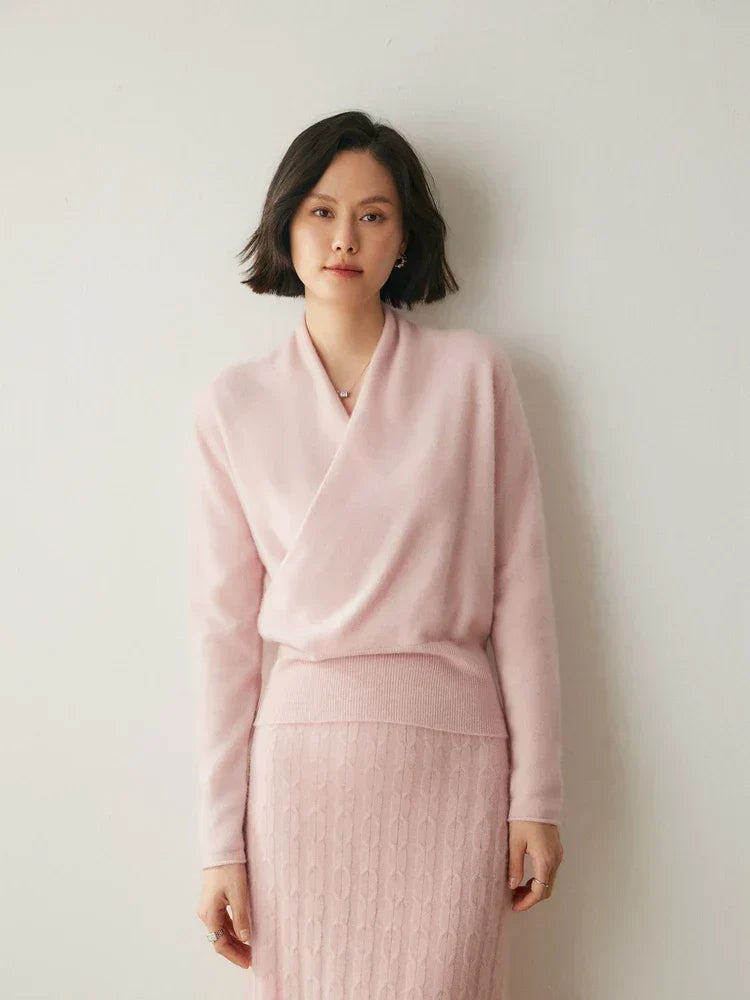 Damen Wickelpullover | Schmale Passform