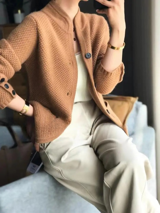Damen Strickjacke Zuknöpfen Winter Strick | Kurze