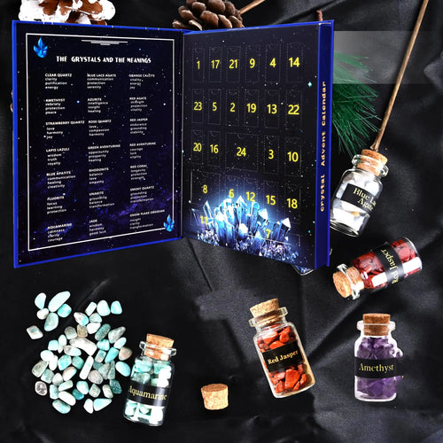 Adventskalender Mit Edelstein Fläschchen Und Schmuck | Weihnachten
