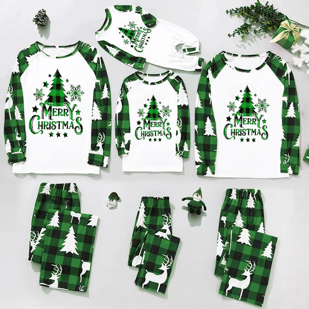 Familien Winter-Weihnachtspyjama-Set Im Partnerlook | Bedruckt