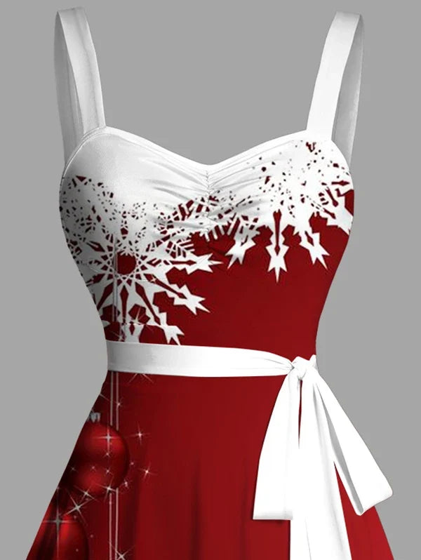 Damen Kleid Mini Ärmelloses Weihnachts | Winter