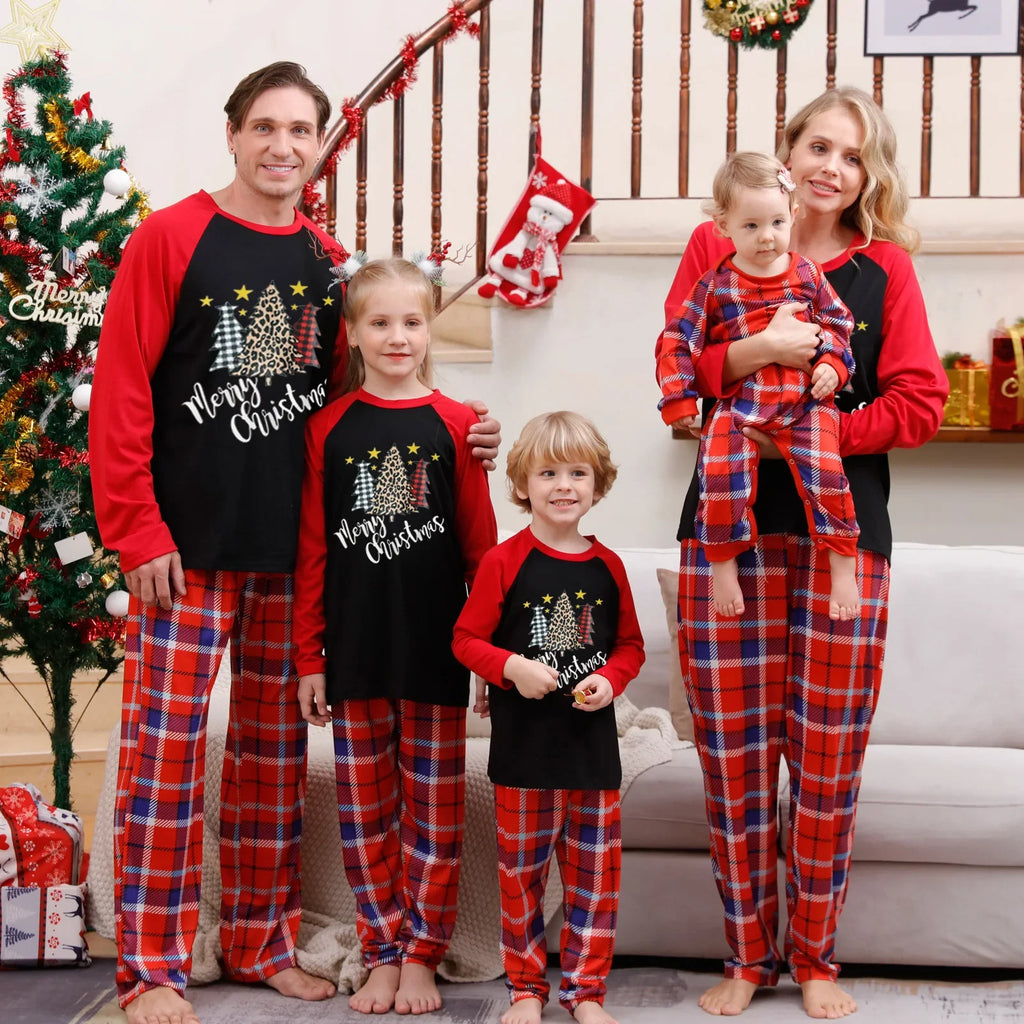 Familien Winter-Weihnachtspyjama-Set Im Partnerlook | Bedruckt