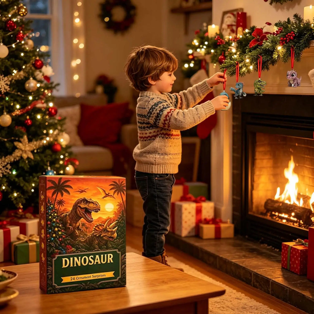 Dinosaurier Adventskalender Mit Deko-Anhängern | Weihnachten