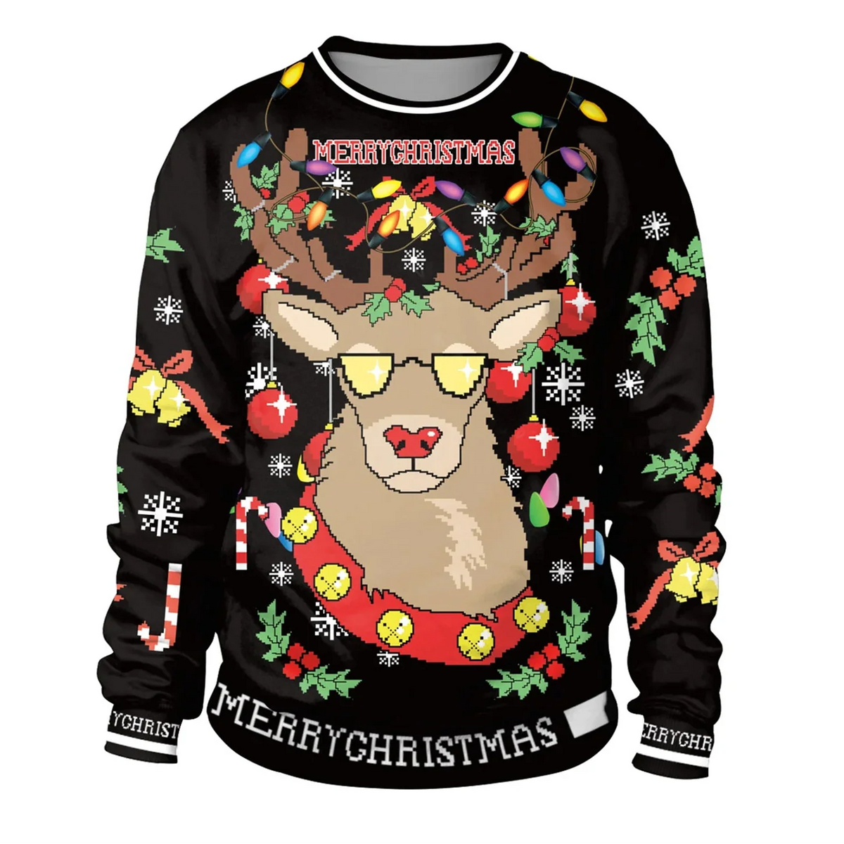 Herren Pullover Strick Gerippter Weihnachts | Winter