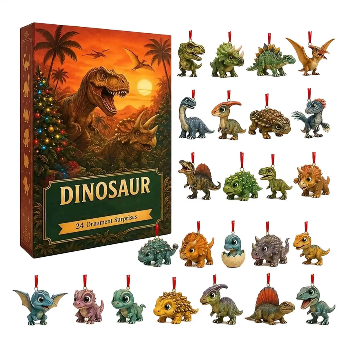 Dinosaurier Adventskalender Mit Deko-Anhängern | Weihnachten