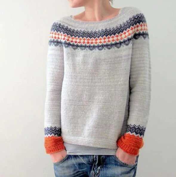 Damen Pullover Norweger Winter Langarm | Strick